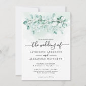 Eucalyptus Waterverf Greenery Elegant modern Leaf Kaart (Voorkant)