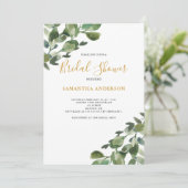 Eucalyptus Waterverf Greenery Vrijgezellenfeest Kaart (Staand voorkant)