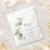 Eucalyptus Waterverf Greenery Wedding Bedankzakje (Geknipt)