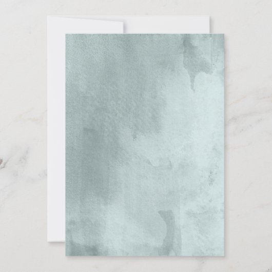 Eucalyptus | Waterverf groen | Bloemenbruiloft Kaart (Achterkant)