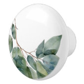 Eucalyptus waterverf groen botanisch keramische knop (Rechts)