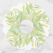 Eucalyptus waterverf groene bladeren wijnglas