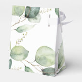 Eucalyptus Waterverf Groene Huwelijks Dankjewel Bedankdoosjes (Achterkant)