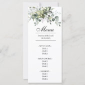 Eucalyptus Waterverf Kaart van het menu Inwendig m (Voorkant)