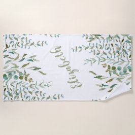 Eucalyptus Waterverf leest Strandlaken