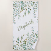 Eucalyptus Waterverf leest Strandlaken (Voorkant)