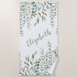 Eucalyptus Waterverf leest Strandlaken