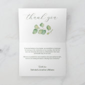 Eucalyptus Waterverf Minimalistische Dankkaart Bedankkaart (Binnen)