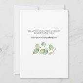Eucalyptus Waterverf Minimalistische Trouwdag Save The Date (Achterkant)