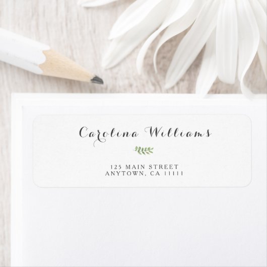 Eucalyptus Waterverf Moderne Return Address Labels (Insitu)