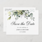 Eucalyptus Waterverf Opslaan Briefkaart Datum (Voorkant / Achterkant)