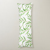 Eucalyptus waterverf patroon op wit lichaamskussen (Achterkant (Verticaal))