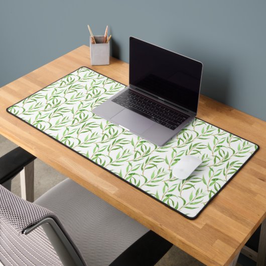 Eucalyptus waterverf patroon op witte verpakking p bureaumat (Kantoor 2)