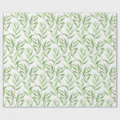 Eucalyptus waterverf patroon op witte verpakking p cadeaupapier (Vlak)