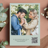 Eucalyptus Waterverf QR Code Foto Bruiloft Save The Date