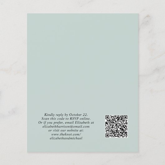 Eucalyptus Waterverf QR Code Weddenschap (Achterkant)