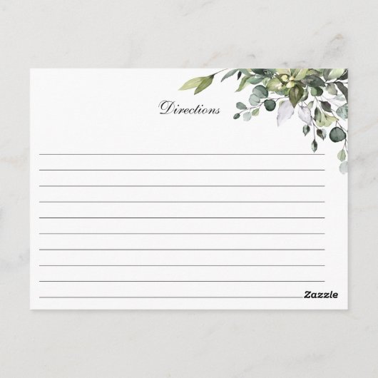 Eucalyptus Waterverf Recipe Kaart (Achterkant)