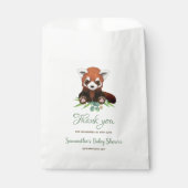 Eucalyptus Waterverf Red Panda Beer Baby shower Bedankzakje (Voorkant)