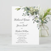 Eucalyptus Waterverf repetitie binnenste uitnodigi Kaart (Staand voorkant)