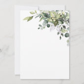 Eucalyptus Waterverf repetitie binnenste uitnodigi Kaart (Achterkant)