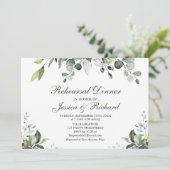 Eucalyptus Waterverf repetitie binnenste uitnodigi Kaart (Staand voorkant)