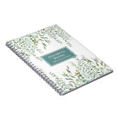 Eucalyptus-Waterverf Robuuste bladeren Aangepast Notitieboek (Rechterzijde)