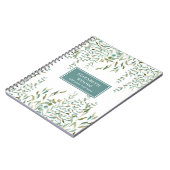 Eucalyptus-Waterverf Robuuste bladeren Aangepast Notitieboek (Linkerzijde)