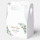 Eucalyptus waterverf rustiek groen bruiloft bedankdoosjes (Geopend)