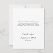 Eucalyptus waterverf rustiek groen bruiloft bedankkaart (Achterkant)