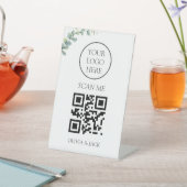 Eucalyptus waterverf rustiek groen bruiloft reclamebord met voetstuk (Insitu)