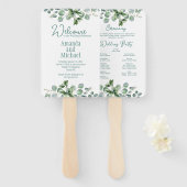 Eucalyptus Waterverf Sage Emerald Green Programme Handwaaier (Voorkant en achterkant)