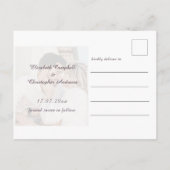 Eucalyptus Waterverf Sage Green Save the Date Aankondigingskaart (Achterkant)