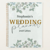 Eucalyptus Waterverf Sage Green Wedding Planner (Voorkant)