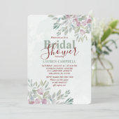 Eucalyptus Waterverf Sage Groen Bourgogne Kaart (Staand voorkant)