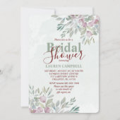 Eucalyptus Waterverf Sage Groen Bourgogne Kaart (Voorkant)