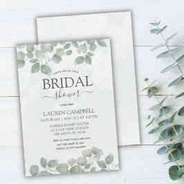 Eucalyptus waterverf Salie Groen BRUIDSBAD Kaart