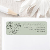 Eucalyptus Waterverf Saliegroene Trouwlabel Etiket (Insitu)