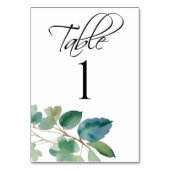 Eucalyptus Waterverf Script Bruiloft Monogram Kaart (Voorkant)