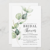 Eucalyptus Waterverf Script Vrijgezellenfeest Kaart (Voorkant / Achterkant)