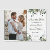 Eucalyptus Waterverf Sla de datum Magnetische Kaar (Voorkant)