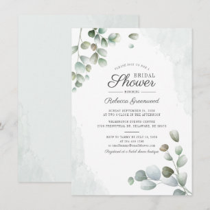 Eucalyptus Waterverf Succulent Vrijgezellenfeest Kaart