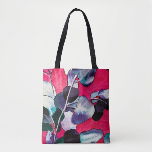 Eucalyptus waterverf tote bag (Voorkant)