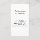 Eucalyptus Waterverf tuinontwerp Visitekaartje (Achterkant)