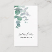 Eucalyptus Waterverf tuinontwerp Visitekaartje (Voorkant)