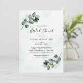 Eucalyptus Waterverf verlaat Vrijgezellenfeest Kaart (Staand voorkant)