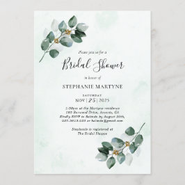 Eucalyptus Waterverf verlaat Vrijgezellenfeest Kaart