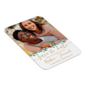 Eucalyptus Waterverf Vine Gold Foto Bruiloft Magneet (Rechterzijde)