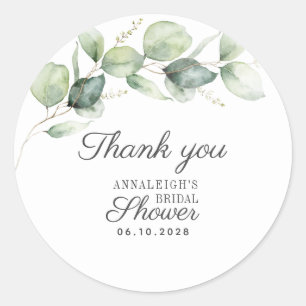 Eucalyptus Waterverf Vrijgezellenfeest Hartelijk d Ronde Sticker