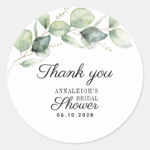 Eucalyptus Waterverf Vrijgezellenfeest Hartelijk d Ronde Sticker