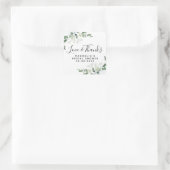 Eucalyptus Waterverf Vrijgezellenfeest Liefde & Be Vierkante Sticker (Tas)